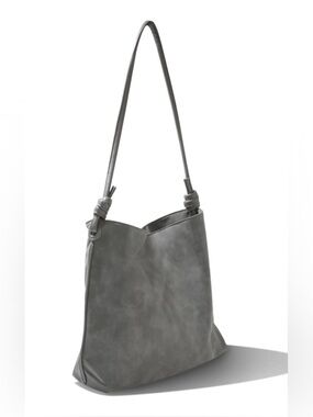 Revolve X 8 Other Reasons Grey Shoulder Hobo Bag - Minimalist Everyday Tote NEW